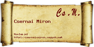 Csernai Miron névjegykártya